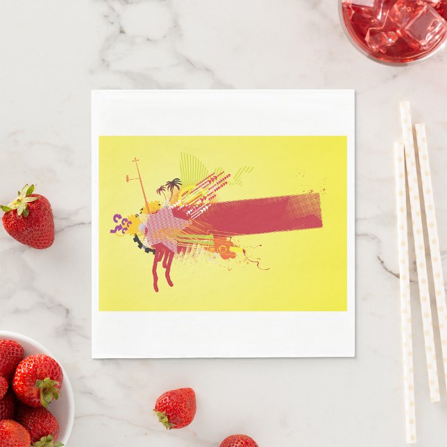 Urban Banner Red Yellow Napkins (Creator Uploaded)