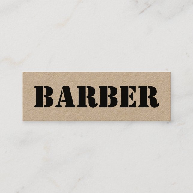 Urban Barber Mini Business Card (Front)