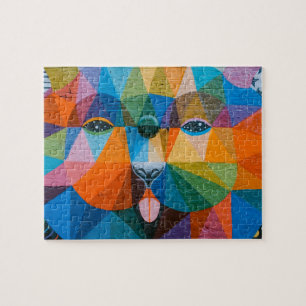 Urban Bear Art Urban Art Mural Bear Mural Design Jigsaw Puzzle