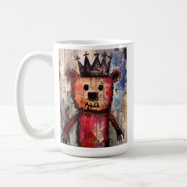 Urban Bear King GRAFFITI Coffee Mug (Left)