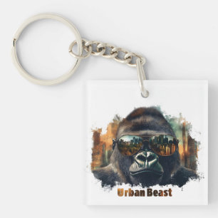 Urban Beast Gorilla with Sunglasses Key Ring