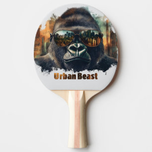 Urban Beast Gorilla with Sunglasses Ping Pong Paddle