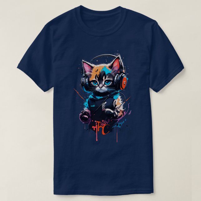 Urban Beats Abstract Graffiti Vector Design of a C T-Shirt (Design Front)