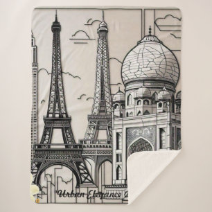 "Urban Beauty" Sherpa Blanket