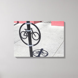 Urban Bicycle Hitching Post Canvas Print