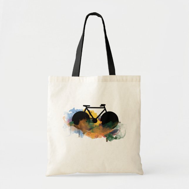 urban bike-art graphic illustration tote bag (Front)