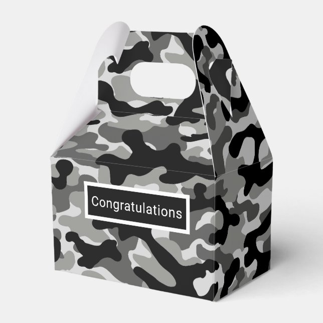Urban Black Grey Camo Favour Box (Front Side)