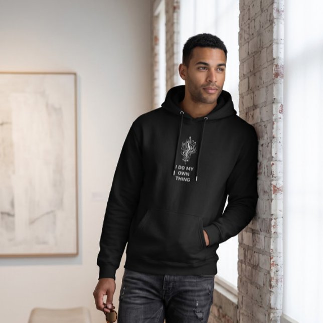 Urban Black Hooded Pullover with Minimalist (Creator Uploaded)