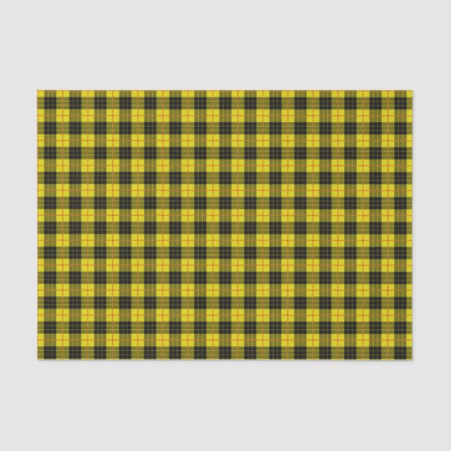 Urban Black yellow tartan plaid Tissue Paper (Front)