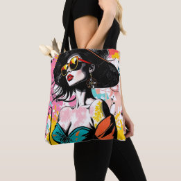 Urban Bloom Silhouette Tote Bag🌸✨ Bag