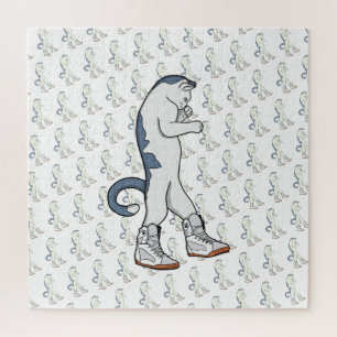 Urban Boxer Cat in Sneaker Walk Fighter Jigsaw Puzzle
