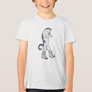 Urban Boxer Cat in Sneaker Walk Fighter Tri-Blend Shirt