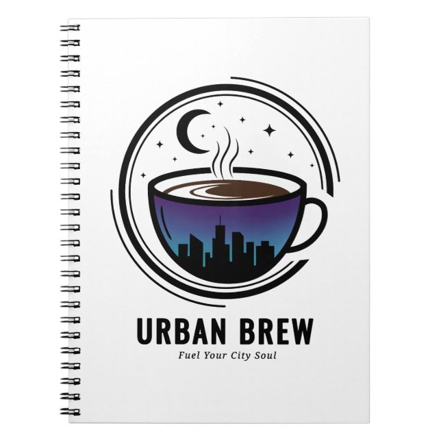 Urban Brew City Skyline Coffee Notebook (Front)