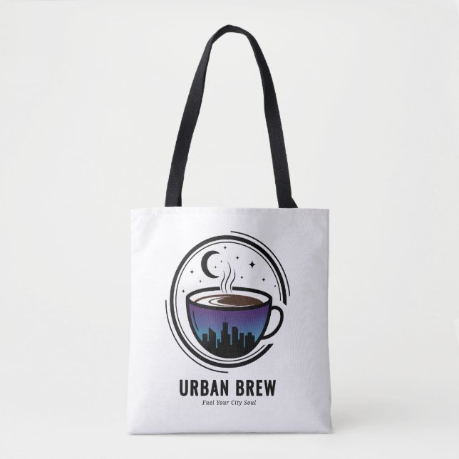 Urban Brew City Skyline Coffee Tote Bag (Front)