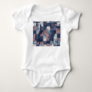 Urban Broken: Abstract Graphic Seamless. Baby Bodysuit