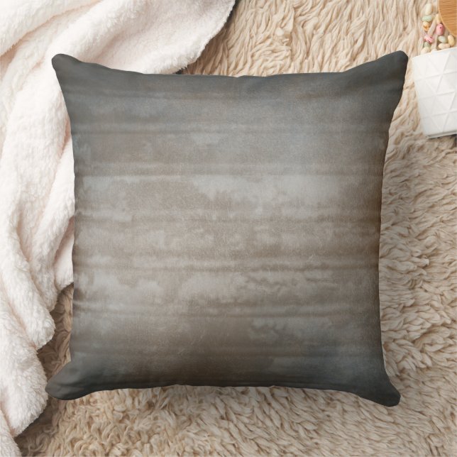 Urban Brushed Grunge Design Throw Pillow (Blanket)
