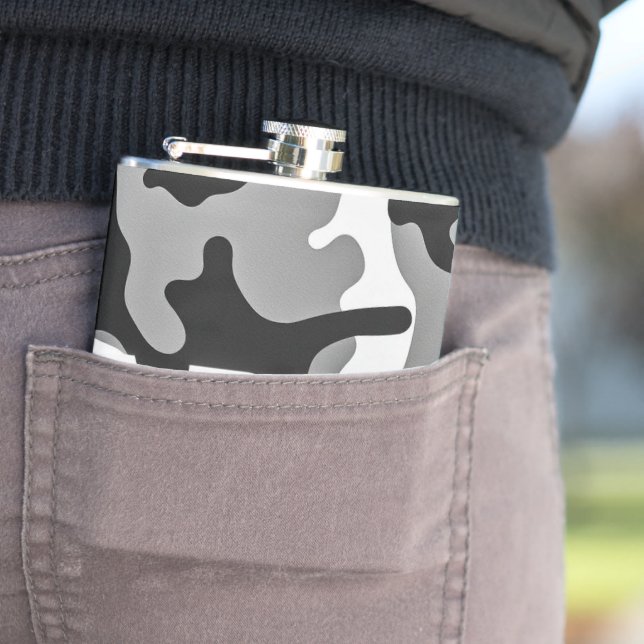Urban Camo Army Hip Flask (In Situ)