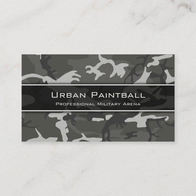 Urban Camo, Camouflage - Business Card (Front)