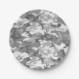 Urban Camo Paper Plate