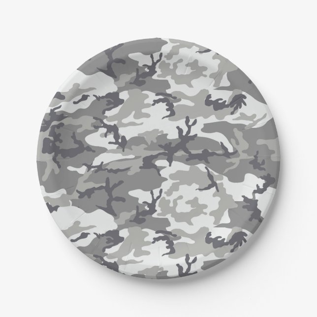 Urban Camo Paper Plate (Front)