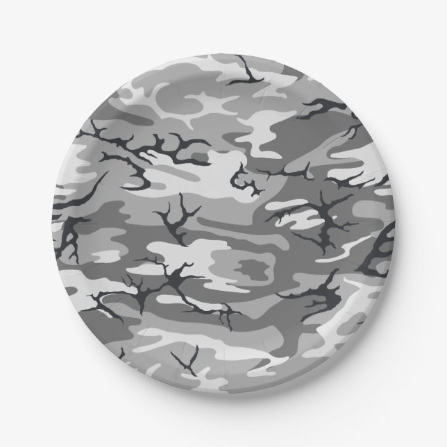 Urban Camo Paper Plate (Front)