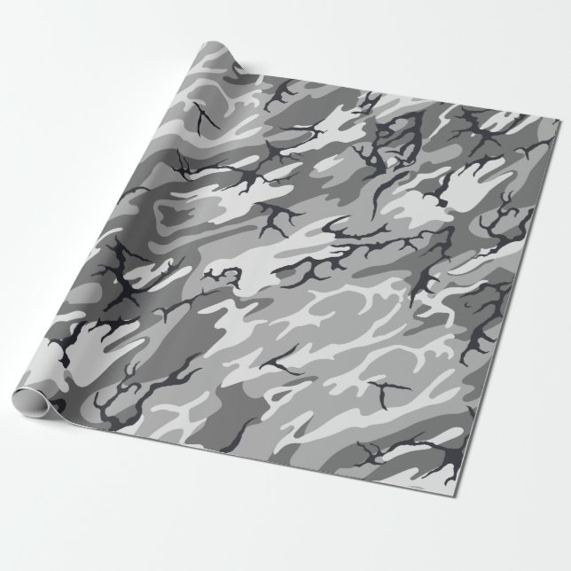 Urban Camo Wrapping Paper (Unrolled)