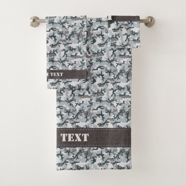 Urban Camouflage Bath Towel Set (Insitu)