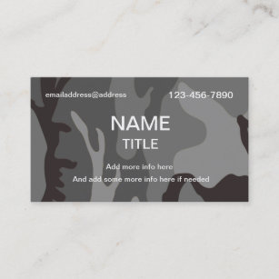 Urban Camouflage Business Card