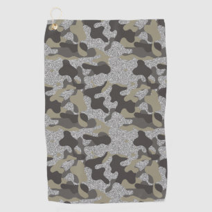 Urban Camouflage Camo Lovers Black Silver Golf Towel