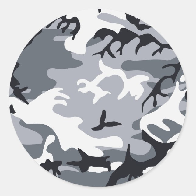 Urban Camouflage Classic Round Sticker (Front)