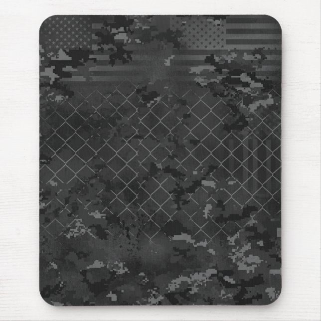 Urban Camouflage Dark and Grey Mouse Mat (Front)