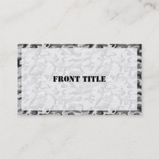 Urban Camouflage Pattern - Black & Grey Business Card