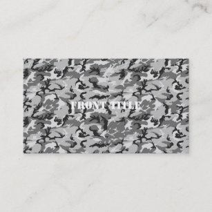 Urban Camouflage Pattern - Black & Grey Business Card