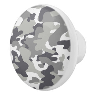 Urban Camouflage Pattern Ceramic Knob