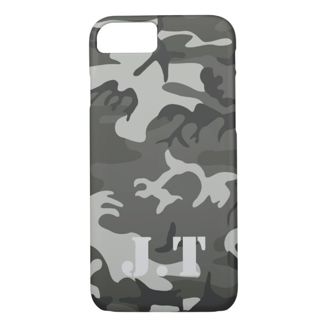Urban Camouflage Pattern Monogram Case-Mate iPhone Case (Back)