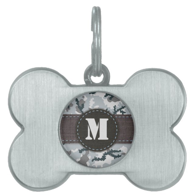 Urban camouflage pet tag (Front)