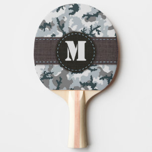 Urban camouflage ping pong paddle