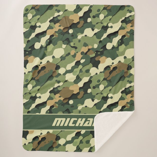 Urban Camouflage  Sherpa Blanket (Front)