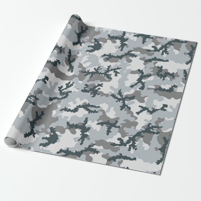 Urban camouflage wrapping paper (Unrolled)