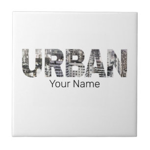 Urban Capital Lettering Urbanpeople Vintage Design Tile