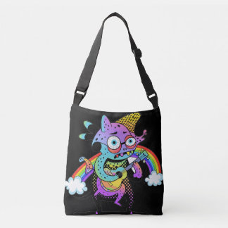 Urban Cartoon Chaos – Funky Graffiti Style Charact Crossbody Bag