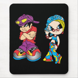 Urban Cartoon Duo Tee Mouse Mat