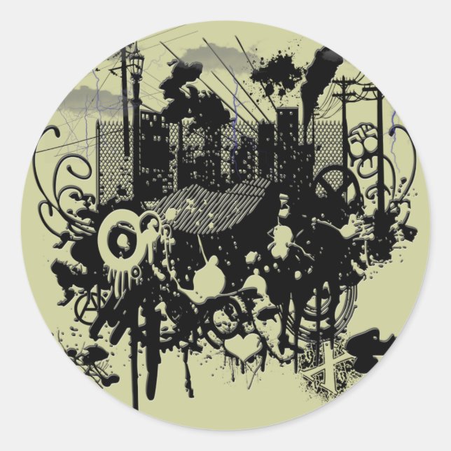 Urban Chaos Classic Round Sticker (Front)
