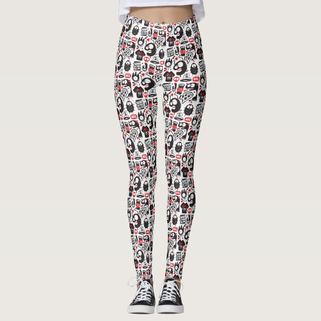 Urban Chaos Doodle Leggings (Front)