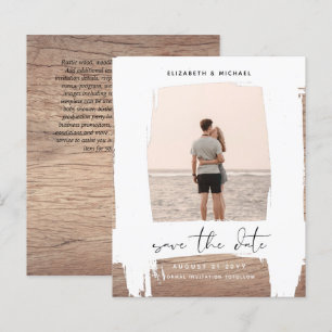 Urban Chic Minimalist PHOTO Save The Dates BUDGET