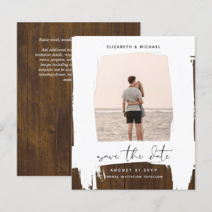 Urban Chic Minimalist PHOTO Save The Dates BUDGET