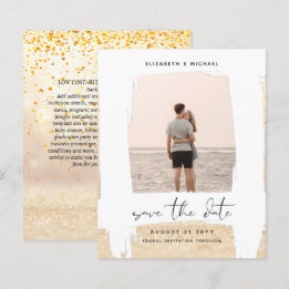Urban Chic Minimalist PHOTO Save The Dates BUDGET