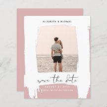 Urban Chic Minimalist PHOTO Save The Dates BUDGET