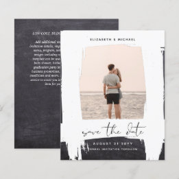 Urban Chic Minimalist PHOTO Save The Dates BUDGET