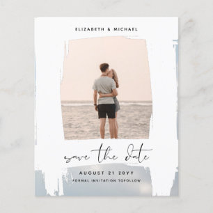 Urban Chic Minimalist PHOTO Save The Dates BUDGET